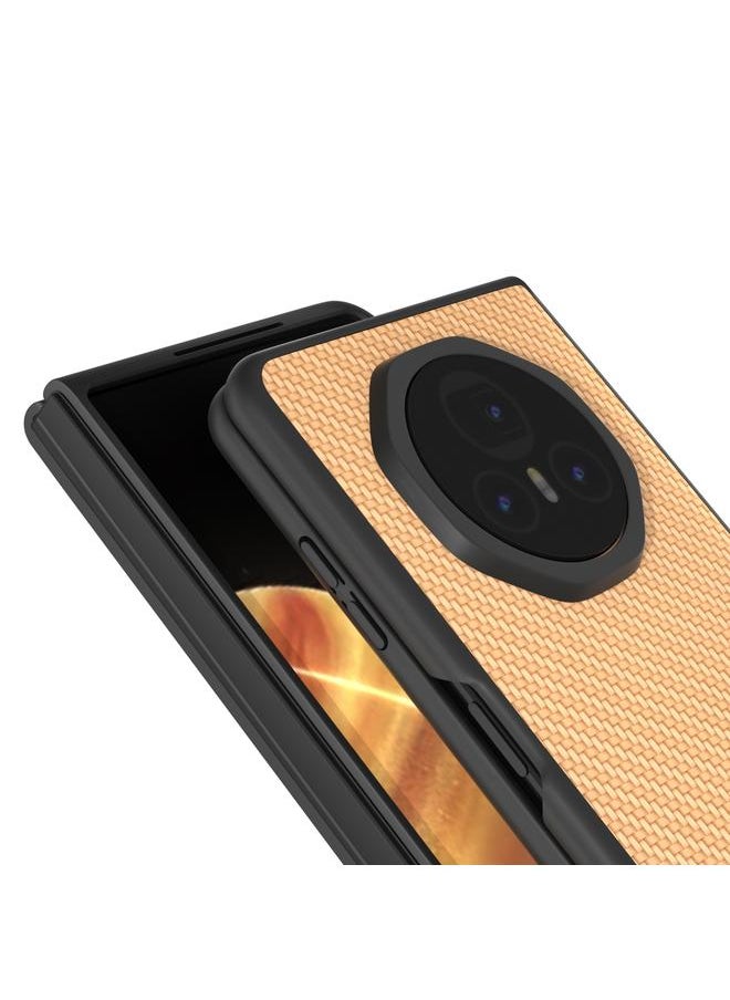 Zaboon - Case For Honor Magic V3 Black Frame Carbon Fiber Texture PU Phone Case - Image 1