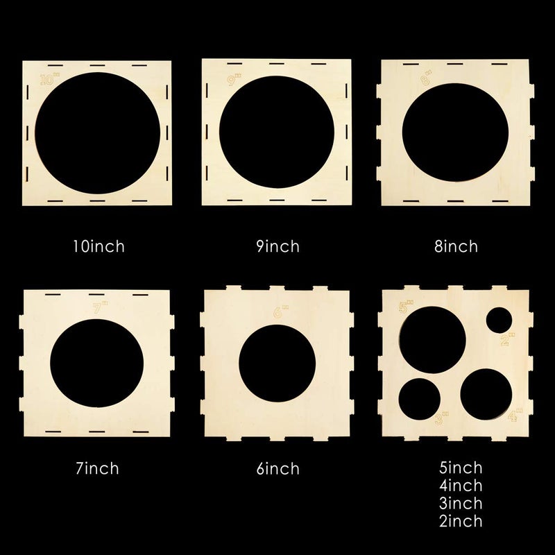 Pllieay 9 Sizes Collapsible Wood Balloon Sizer Cube Box for Balloons Decorations, Balloon Arches, Balloons Columns (2-10 Inch) - Image 4