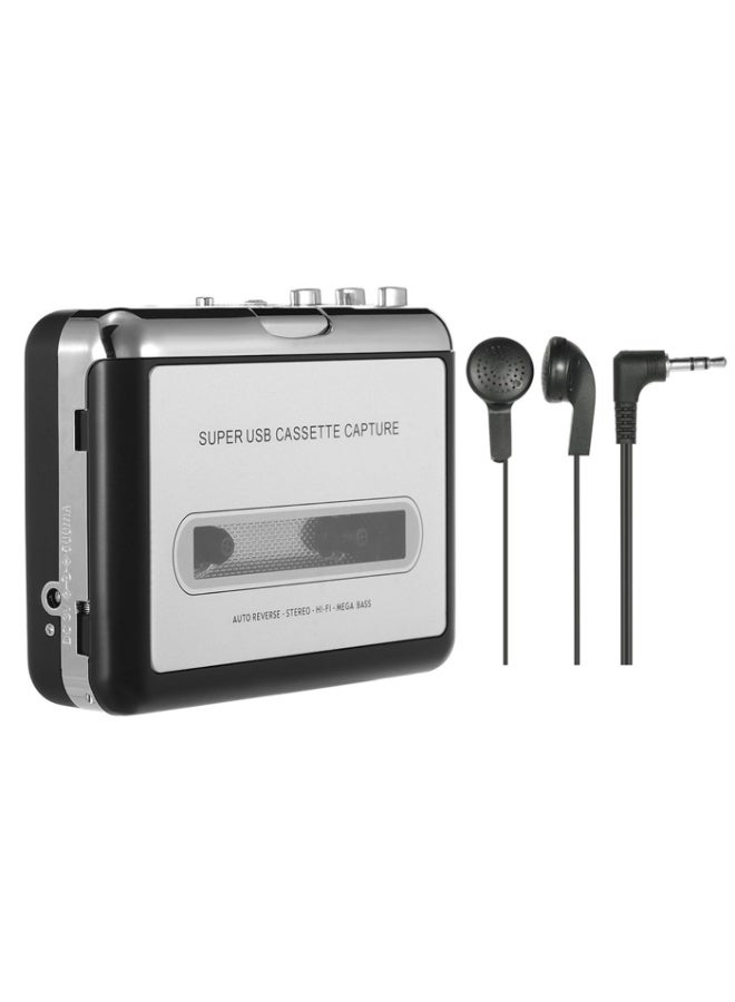 Ezcap USB Cassette Capture Tape-to-MP3 Converter With Earphone V2851_P Black - Image 1