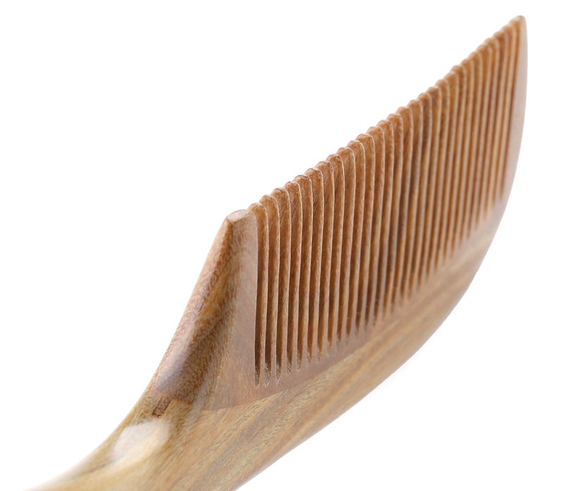 Onedor Handmade Sandalwood Hair Combs Set - Anti-Static Scented Wooden Wide Tooth and Fine Tooth Combs for Natural Hair Detangling - Image 2