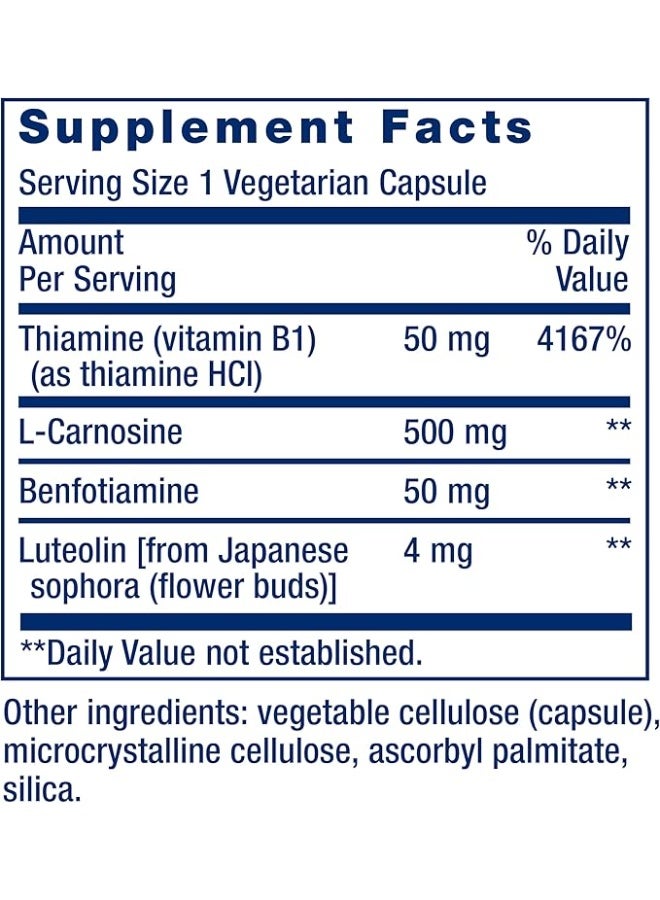 Life Extension Super Carnosine – L-Carnosine u0026 Luteolin Complex (60 Capsules) – Advanced Support for Anti-Aging, Heart Health u0026 Post-Exercise Recovery – Gluten-Free, Non-GMO - Image 5