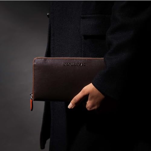 BROWN BEAR Genuine Leather RFID Ladies Wallet, Brown/Orange | Stylish, Secure, and Elegant Accessories for Women | - Image 4