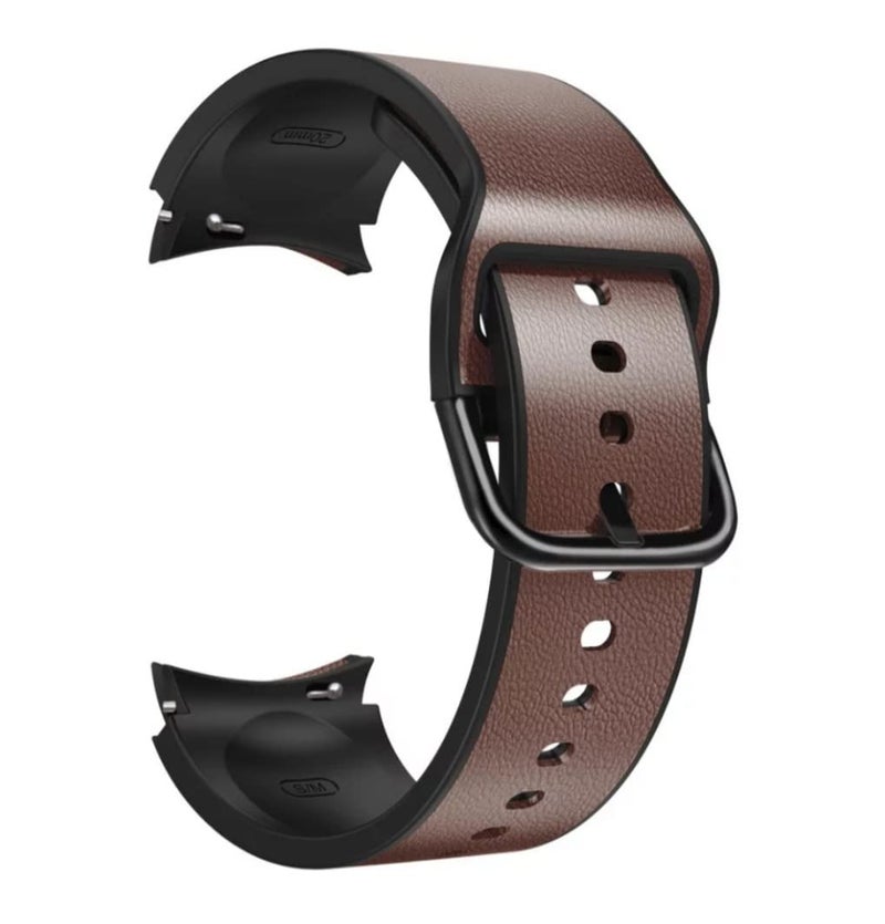 Dado Silicone-Leather Hybrid Strap Compatible with Samsung Galaxy Watch 6/5/4/6 Classic/5 Pro – No-Gap Soft Replacement Band - Image 1