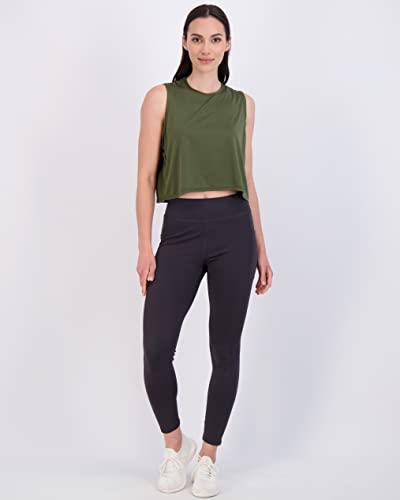 REALESSENTIALS Real Essentials 5 Pack: Women's Dry Fit Crop Summer Tank Top - Gym Yoga Workout Sports Tee (Available in Plus Size) Set 8, M - Image 5