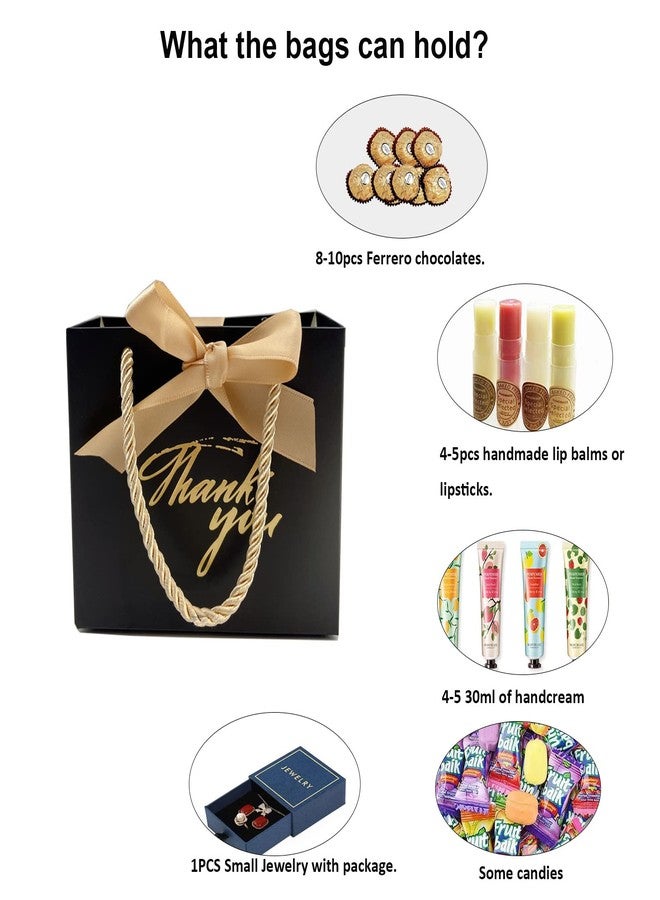 TKSBAG 50 Pack Small Thank You Gift Bags with Handles, 5.5''x 2.5''x4.7'' Mini Brown Gift Bags Bulk for Baby Shower, Birthday, Wedding, Party Favors - Image 4