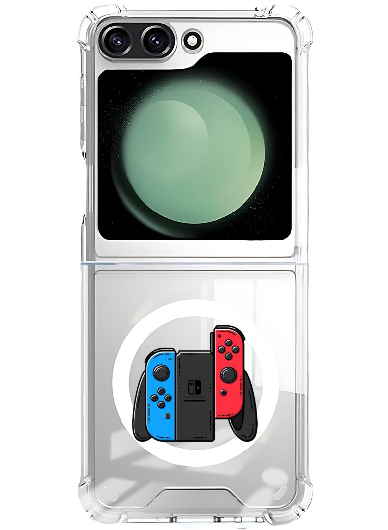 Theodor Magnetic Case for Samsung Galaxy Z Flip 6 Compatible with MagSafe Wireless Charging, Shockproof Phone Bumper Cover Nintendo 1 - Image 1