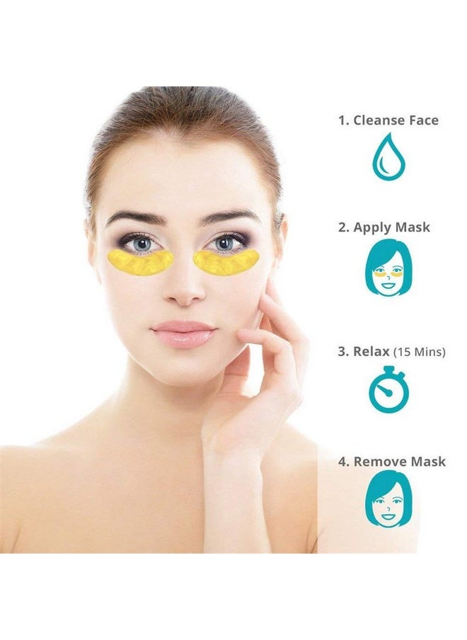 Jakuva - 30 Pairs 24K Gold Collagen Eye Masksunder Eye Patches For Puffy Eyesdark Circles & Reduce Wrinklesgel Moisturizing Eye Masks For Face Careunder Eye Mask Bulk For Your Skin Caregold - Image 1