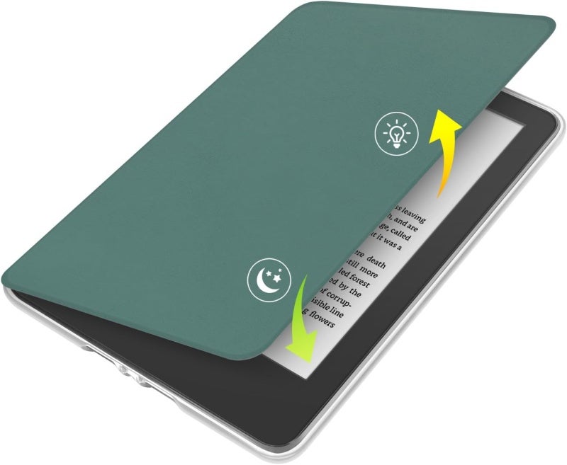 Smart E-Book Case: Dark Night Green, Ultra-Lightweight 102g, Durable Artificial Leather & Polycarbonate - Tailored Fit For 6.0-Inch Kindle 11 For E-Book Device Users - Image 5
