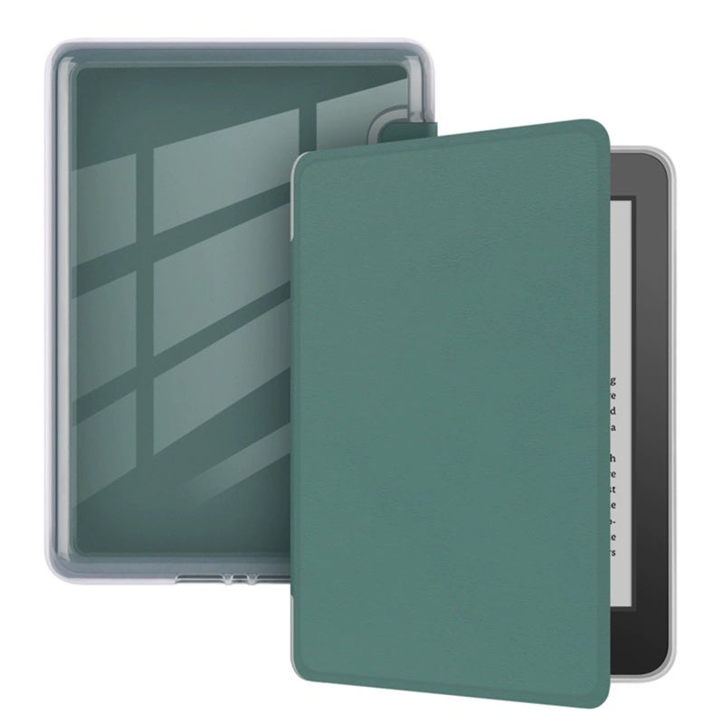 Smart E-Book Case: Dark Night Green, Ultra-Lightweight 102g, Durable Artificial Leather & Polycarbonate - Tailored Fit For 6.0-Inch Kindle 11 For E-Book Device Users - Image 1