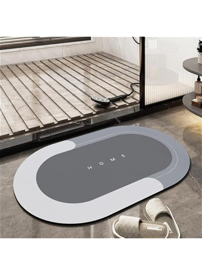 TRASSLE Super Absorbent Bath Mat, Quick-drying Bathroom Mats, Super Absorbent Living Room Floor Mat, Rubber Non-slip Bottom, Easy to Clean Bathroom Rugs, Simple Kitchen Doormat - Image 1