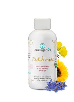 Era Organics Era Organics Organic Stretch Mark Oil for Pregnancy - Extra Moisturizing Belly Oil for Pregnancy - Pregnancy Oil to Prevent Stretch Marks - Pregnancy Must Haves  - Image 1