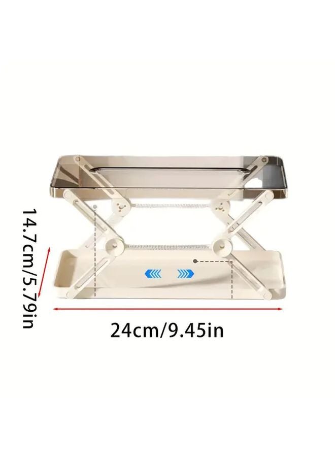 Transparent Retractable Adjustable Height Tissue Box Dispenser With Pull Out Drawer - Image 4