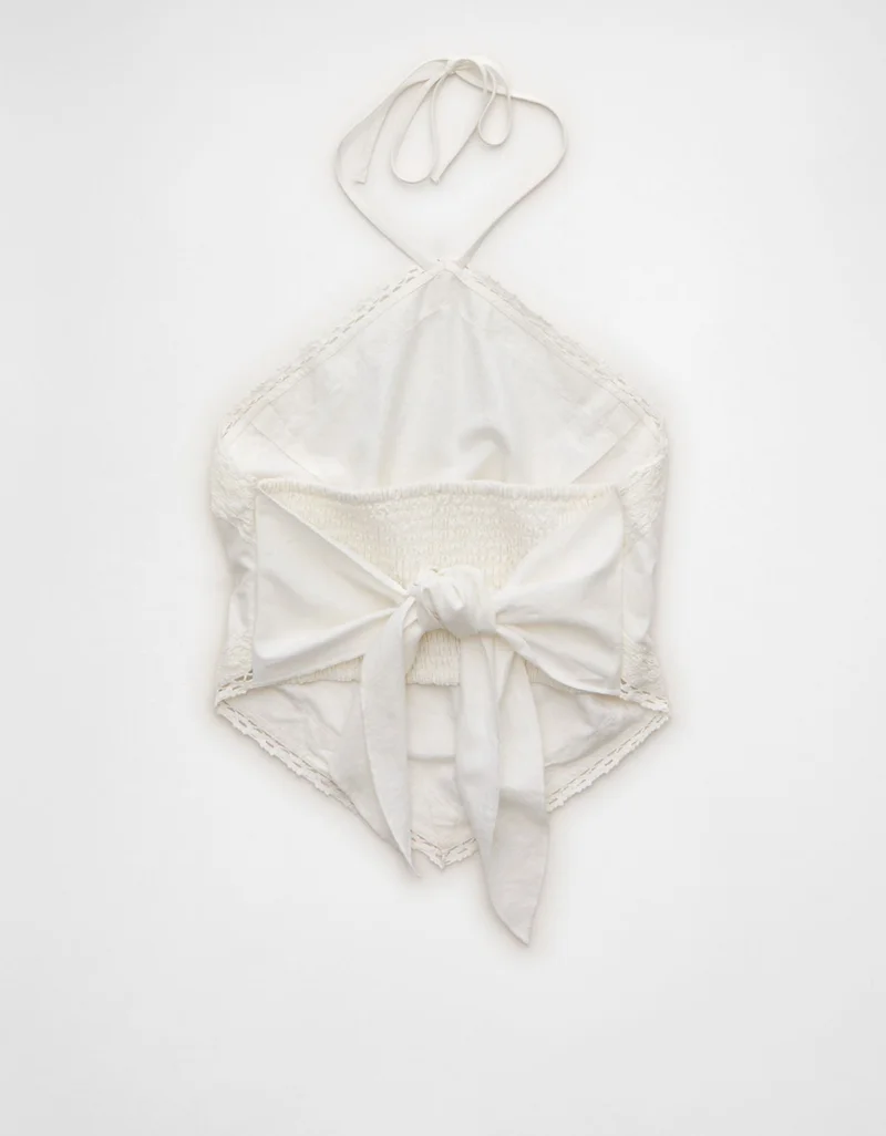 American Eagle  AE Linen-Blend Bandana Halter Top for Women | Best Price UAE