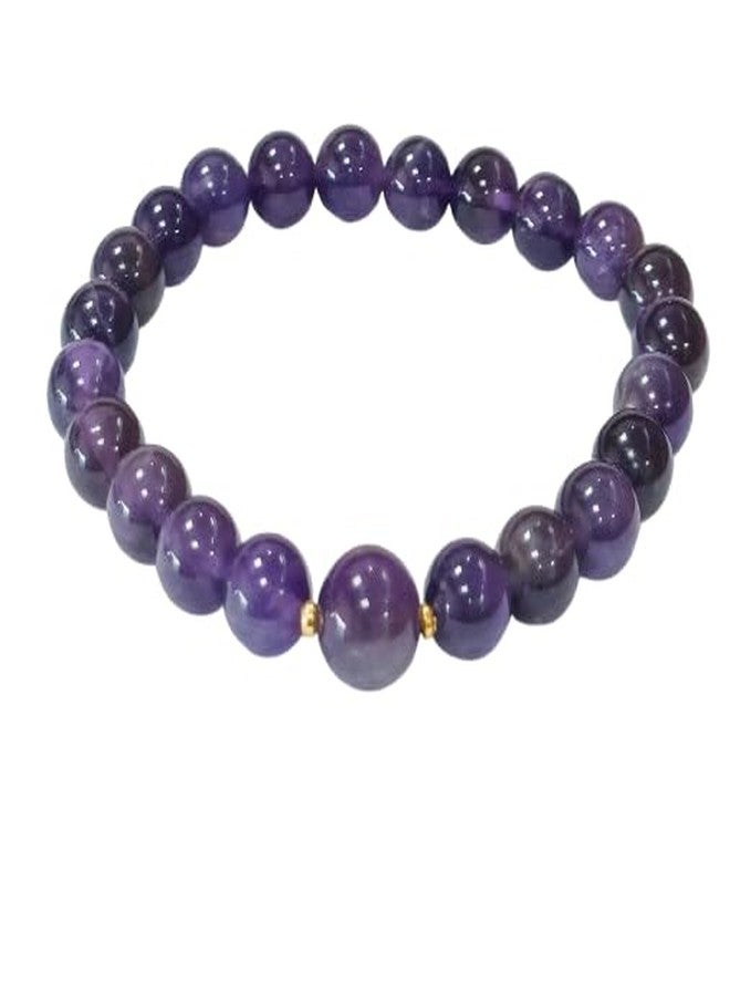 Chitshakti Certified Natural Amethyst Semi Precious Stone Bracelet| Bracelet for Men & Women | Healing Crystal Beads for Calmness, Positivity & Spiritual Growth |8mm - Image 4