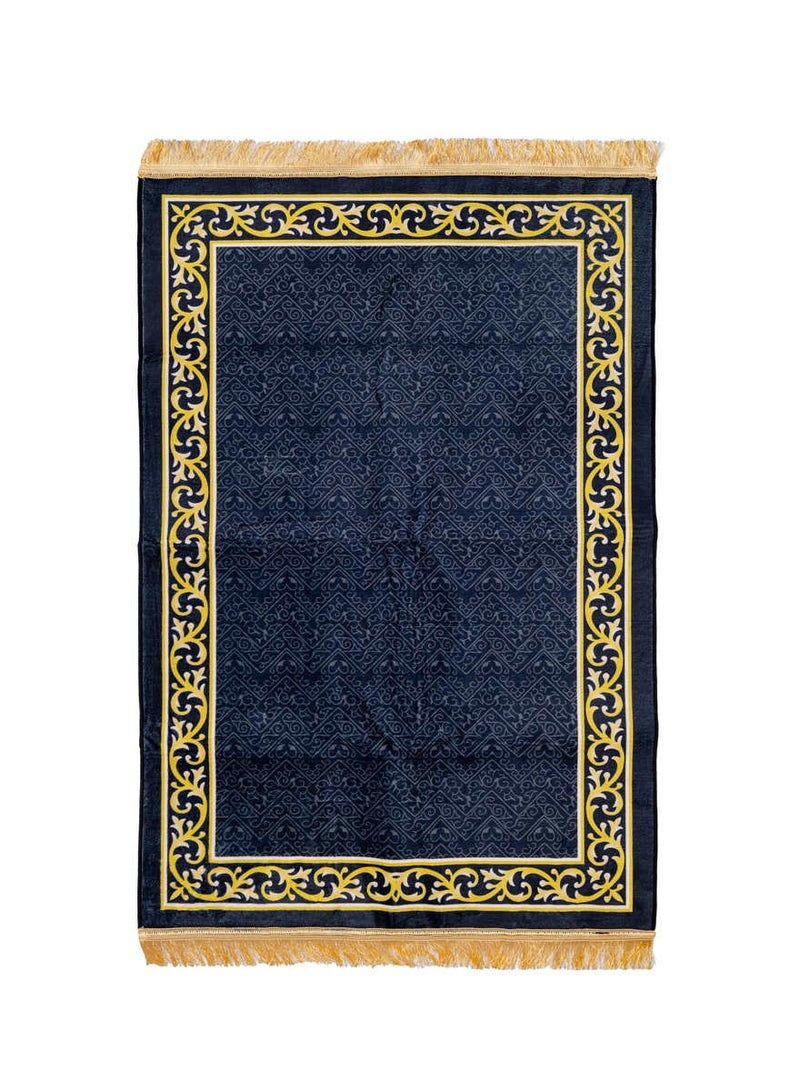 Hilalful ألوان سجادة الصلاة الإسلامية - 110 سم × 70 سم | مخمل | غسيل يدوي | سجادة صلاة مبطنة للرجال والنساء | سجادة صلاة ناعمة لشهر رمضان، عيد، زفاف، ذكرى | هدية إسلامية - Image 1