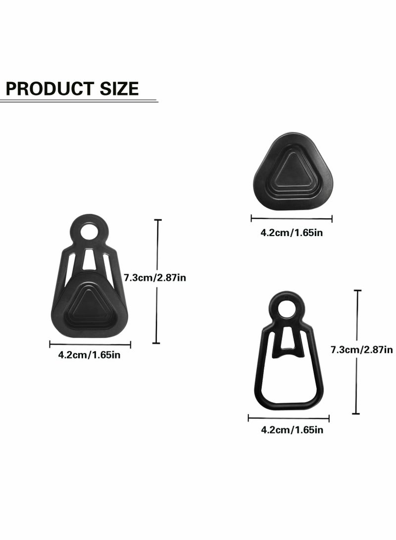 Tarp Clips Set, Outdoor Camping Climbing Tent Fixing Clip, Heavy Duty Lock Grip Awning Clamps, Multipurpose Windproof Wind Rope Accessories (10 Pcs)