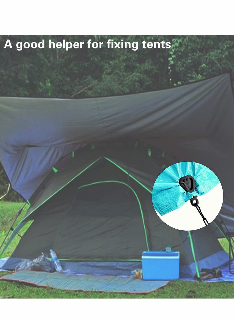 Tarp Clips Set, Outdoor Camping Climbing Tent Fixing Clip, Heavy Duty Lock Grip Awning Clamps, Multipurpose Windproof Wind Rope Accessories (10 Pcs)