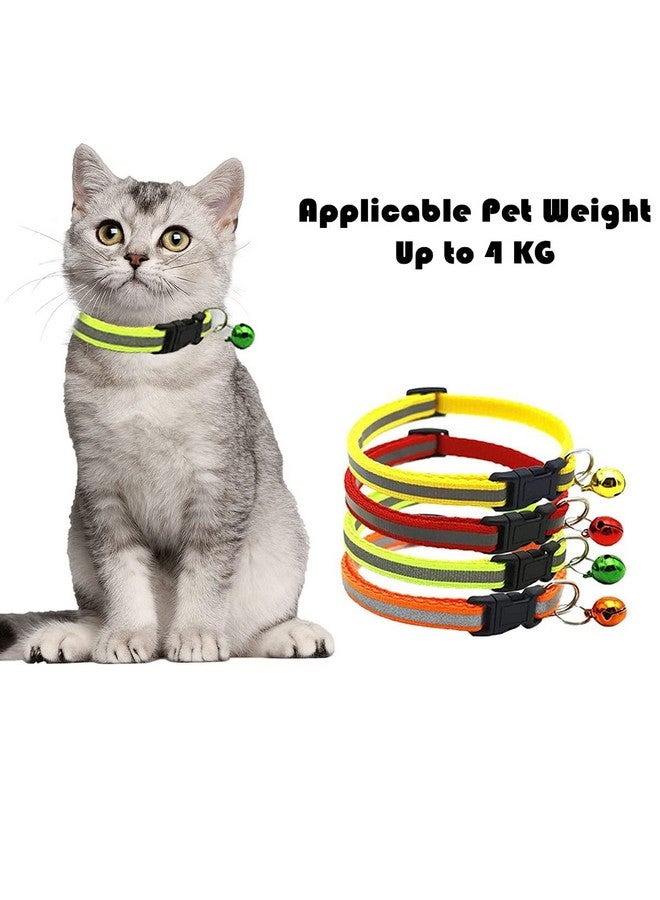 حزام طوق قابل للتعديل من النايلون عاكس للكلاب والجراء والقطط والحيوانات الأليفة في الهواء الطلق - عبوة من قطعتين - Image 2