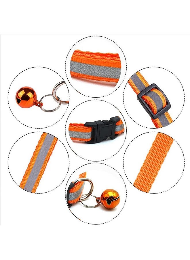 حزام طوق قابل للتعديل من النايلون عاكس للكلاب والجراء والقطط والحيوانات الأليفة في الهواء الطلق - عبوة من قطعتين - Image 4