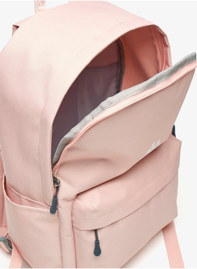 Kappa Logo Detail Backpack with Adjustable Shoulder Straps  - Image 4