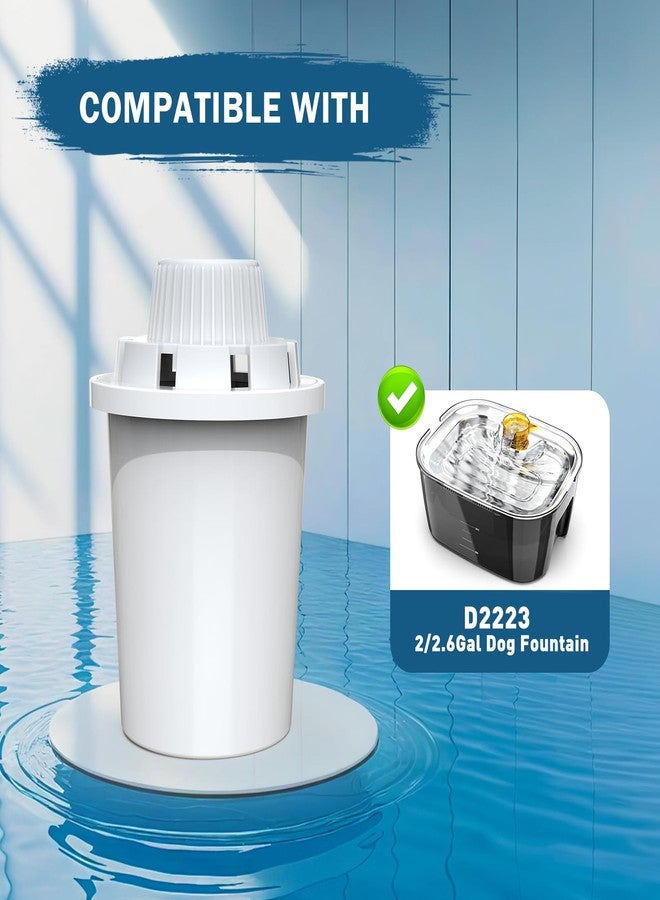 petnf Large Dog Water Fountain Filters Replacement 4 Packs for PETNF 3 Gallons Stainless Steel Pet Fountain Dog Water Bowl Dispenser,7-Layer Human-Grade Vertical Filtration for D2341/D2223/D2419/D2322 Model - Image 5