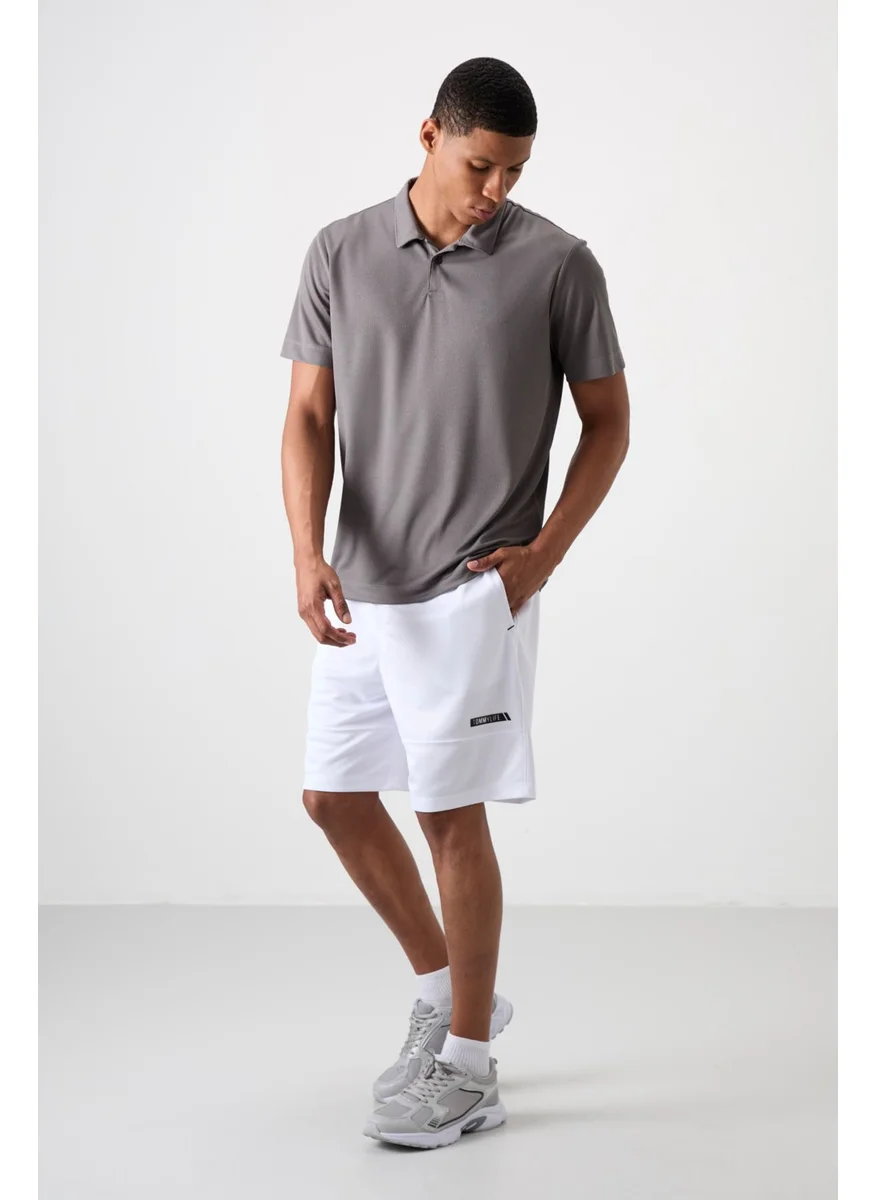 Tommy Life White Polyester Thick Soft Comfort Fit Men's Shorts - 81272