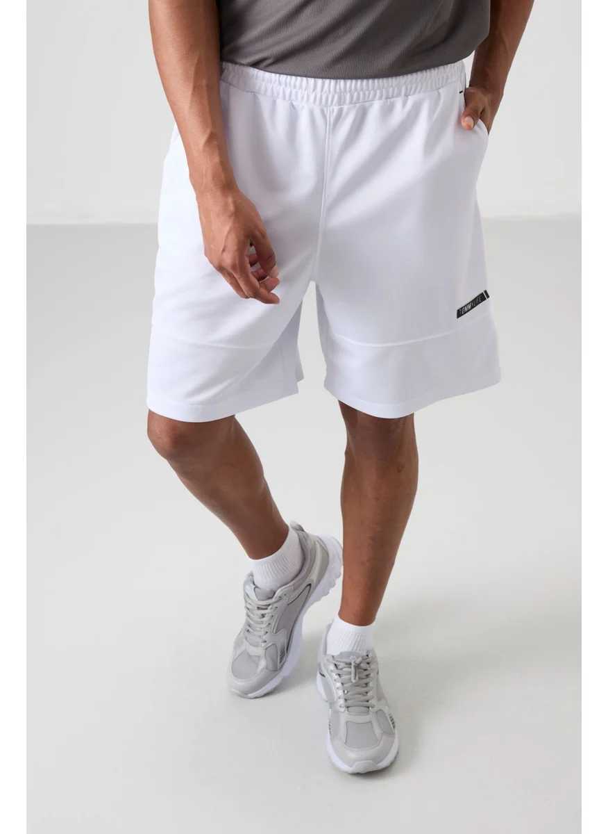 Tommy Life White Polyester Thick Soft Comfort Fit Men's Shorts - 81272