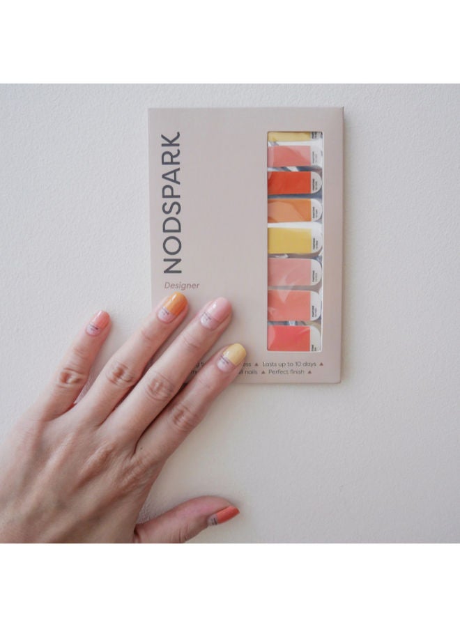 NODSPARK 16 piece Designer nail sticker(Summer Pantone) - Image 3
