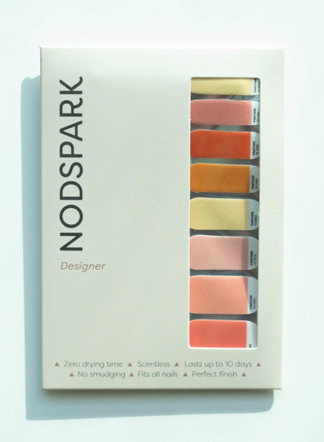 NODSPARK 16 piece Designer nail sticker(Summer Pantone) - Image 1