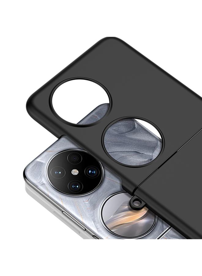 اس-توب جراب لهاتف Huawei P50 Pocket بلون متدرج وملمس الجلد من مادة البولي كربونات مع تغطية كاملة ومضاد للصدمات - Image 5