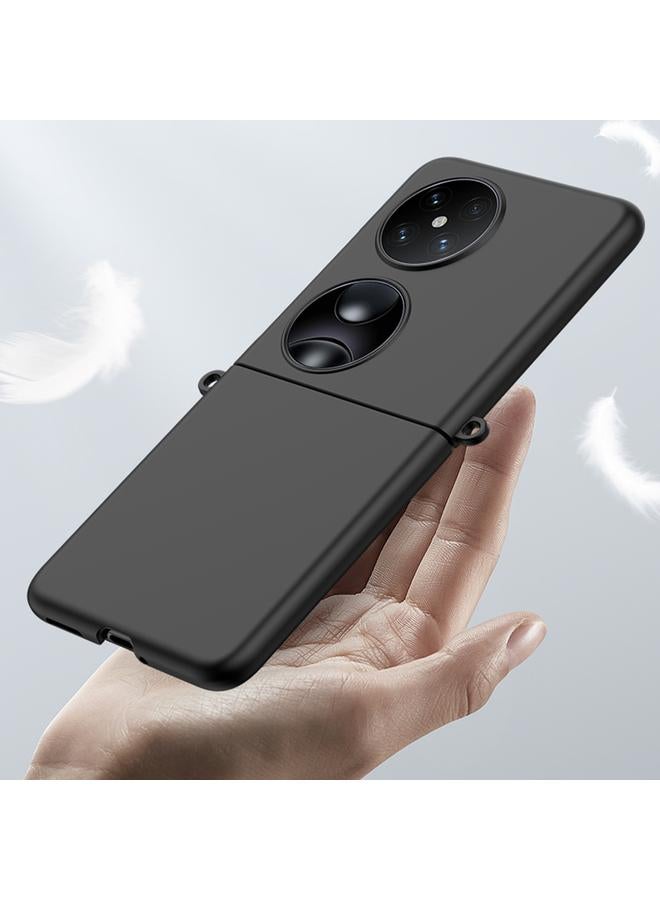 اس-توب جراب لهاتف Huawei P50 Pocket بلون متدرج وملمس الجلد من مادة البولي كربونات مع تغطية كاملة ومضاد للصدمات - Image 4