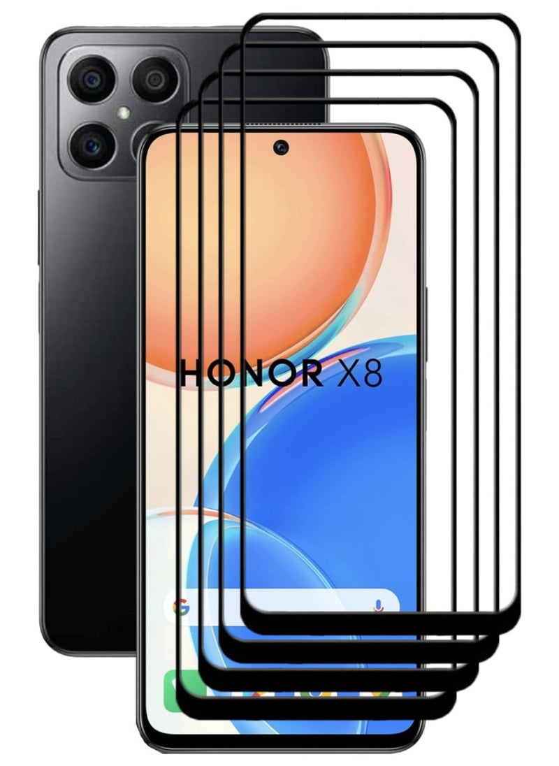 ACLIX 4 Pieces Antistatic ESD Dustproof Premium Quality High Definition Tempered Glass Screen Protector Designed For Honor X8 - Image 1