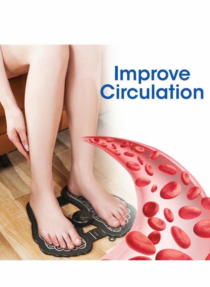 Excefore Foot Massager Mat, 2023 New Portable Bioelectric Massage Pad Folding USB Home Use, Foldable 9 Intensities 6 Modes - Image 3