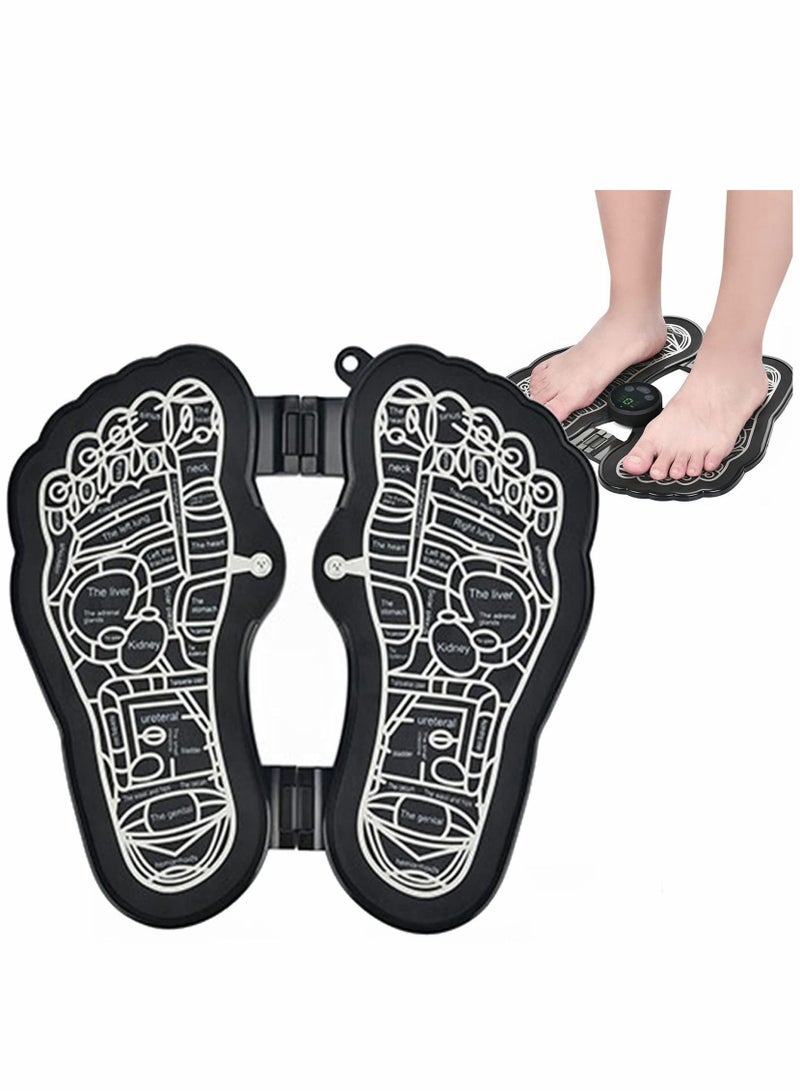 Excefore Foot Massager Mat, 2023 New Portable Bioelectric Massage Pad Folding USB Home Use, Foldable 9 Intensities 6 Modes - Image 1