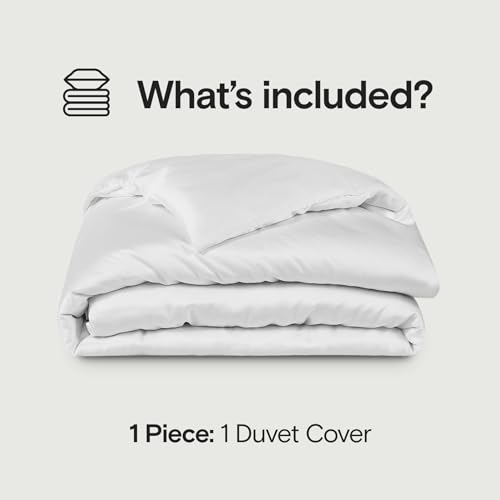 SIJO AiryWeight Tencel Duvet Cover, 100% Lyocell Derived from Eucalyptus, Buttery Soft, Best Cooling Sheets by Architectural Digest (Snow, King/Cal King 106"x90") - Image 2
