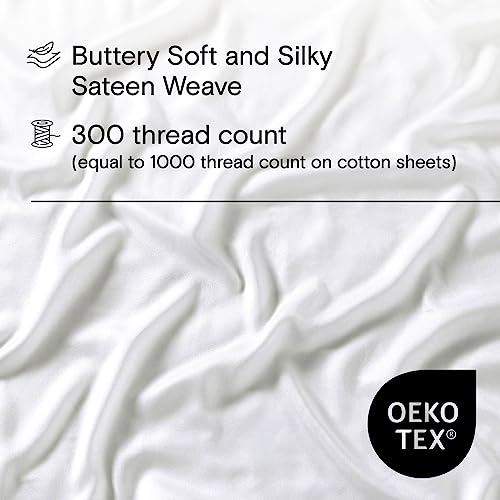 SIJO AiryWeight Tencel Duvet Cover, 100% Lyocell Derived from Eucalyptus, Buttery Soft, Best Cooling Sheets by Architectural Digest (Snow, King/Cal King 106"x90") - Image 3