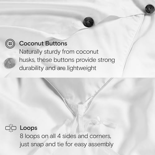 SIJO AiryWeight Tencel Duvet Cover, 100% Lyocell Derived from Eucalyptus, Buttery Soft, Best Cooling Sheets by Architectural Digest (Snow, King/Cal King 106"x90") - Image 4