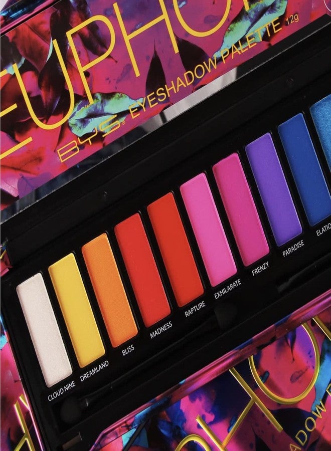 BYS Eyeshadow Palette Tin with Mirror and Applicator 12 Shades (1, Euphoria) - Image 4