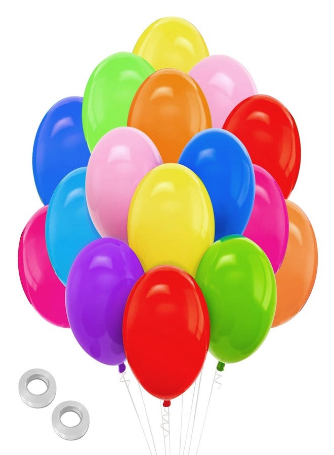 K.E.J. Assorted Color Balloons,100pcs Rainbow Latex Balloon Arch Kit 12 inch Pastel Balloons for Happy Birthday Party Supplies, Weddings, Baby Showers Decor, Fiesta Party Decorations - Image 1
