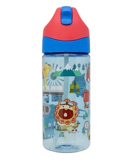 Marcus & Marcus Germrepel Tritan Straw Bottle 400ml Adventure Blue  - Image 1