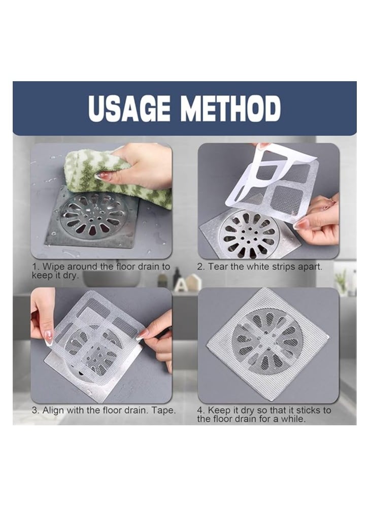 MIRFA Disposable Drain Cover Mesh Sticker And Hair Catcher For Bathroom, Kitchen, Shower And Bathtub (Pack of 20)  - Image 2