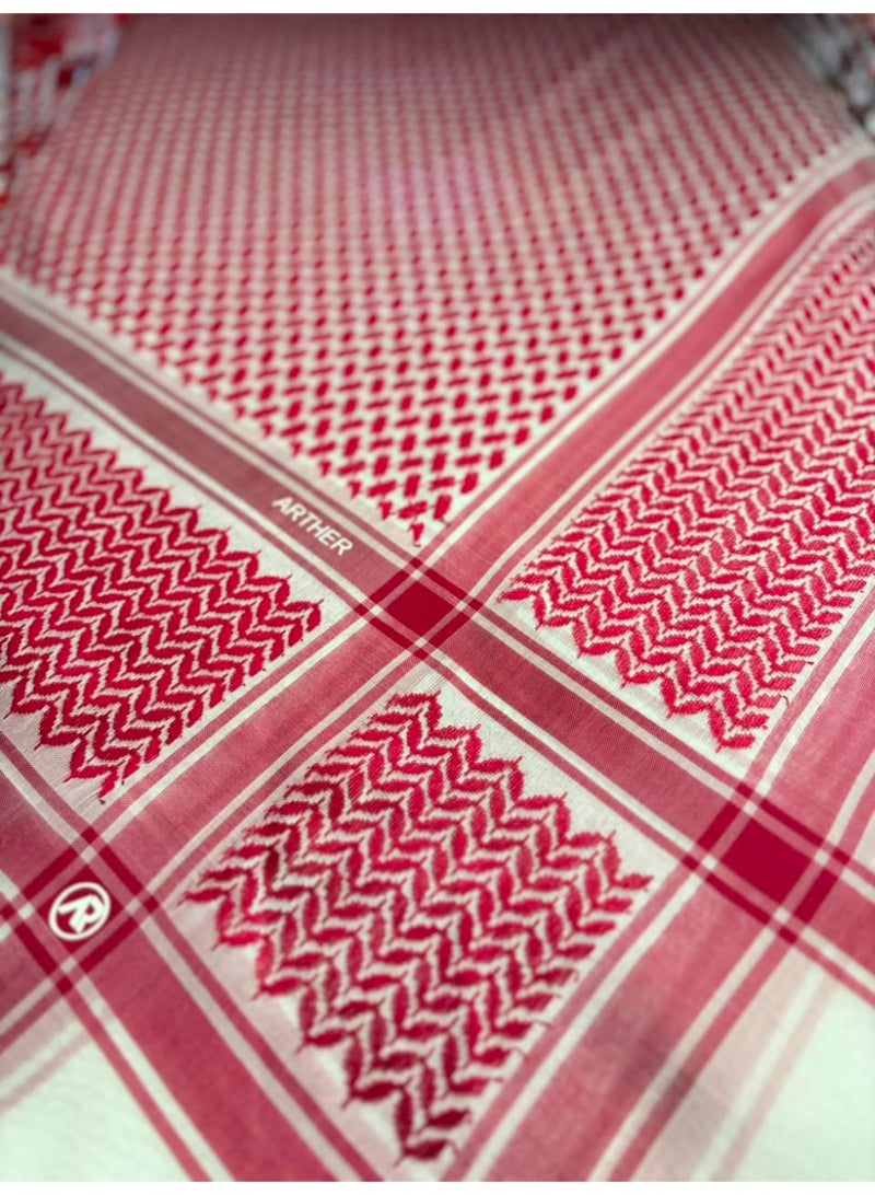 Arther Classic - Italy Red Shemagh | Shemagh Arther 100% natural cotton, featuring high quality and luxurious classic design, combined with soft style and feel. - Image 4