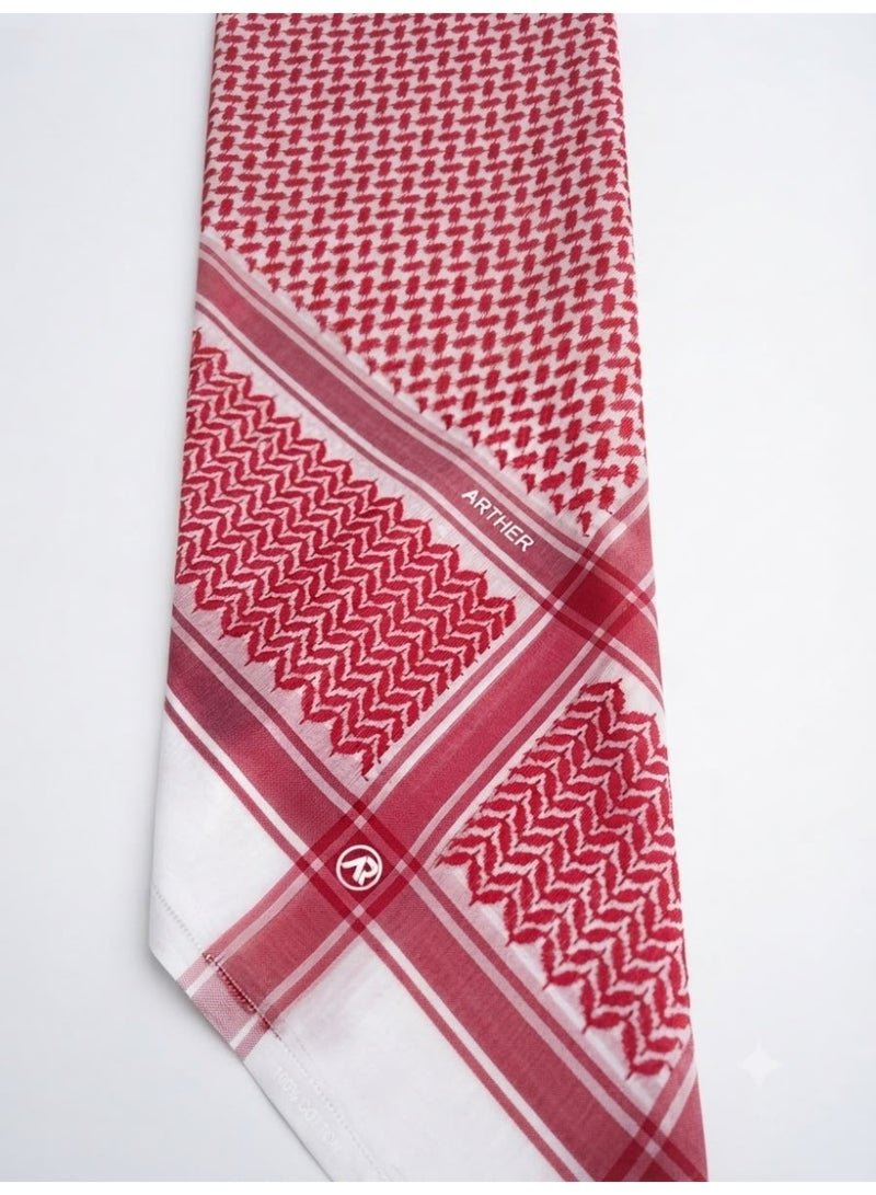 Arther Classic - Italy Red Shemagh | Shemagh Arther 100% natural cotton, featuring high quality and luxurious classic design, combined with soft style and feel. - Image 2