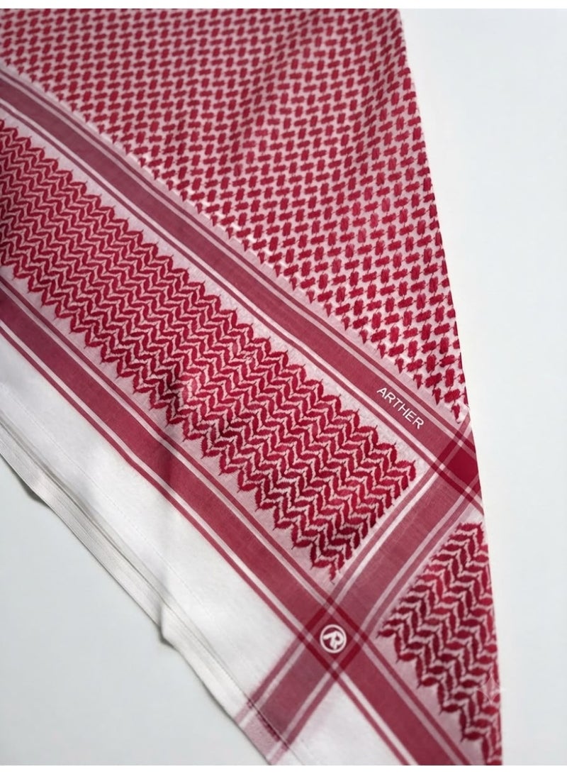 Arther Classic - Italy Red Shemagh | Shemagh Arther 100% natural cotton, featuring high quality and luxurious classic design, combined with soft style and feel. - Image 3