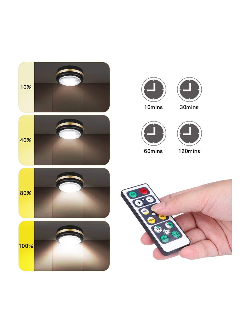 KASTWAVE 6 Pcs Under Counter Lights for Kitchen Wireless LED Puck Lights with Remote Control Under Cabinet Lighting Battery Operated, Steps Lights Indoor  - Image 5