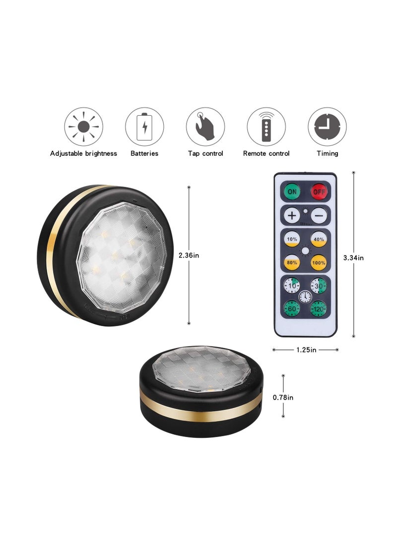 KASTWAVE 6 Pcs Under Counter Lights for Kitchen Wireless LED Puck Lights with Remote Control Under Cabinet Lighting Battery Operated, Steps Lights Indoor  - Image 3