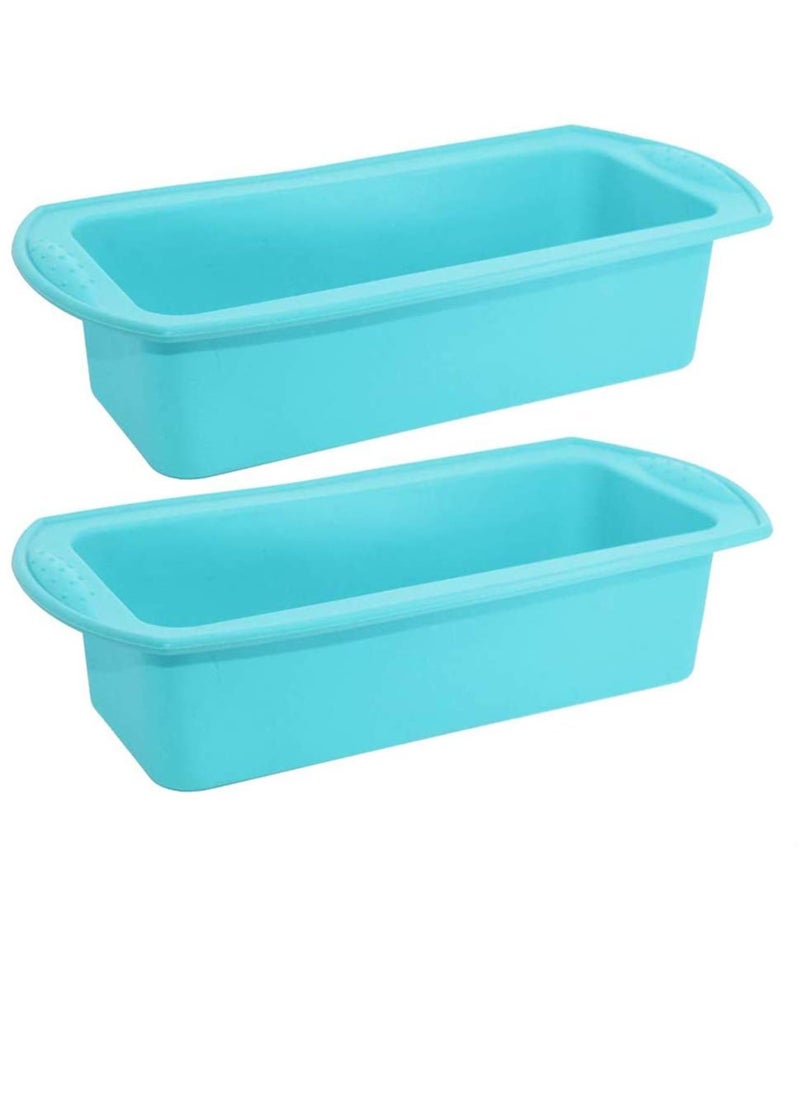 Bukela Silicone Loaf Tin, Set of 2 Non Stick Silicone Bread Tin Loaf Pan Bread Baking Mould BPA-Free for Cakes Breads Meatloaf Pie Pancakes Pizza and Quiche Homemade Cakes  - Image 1