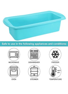 Silicone Loaf Tin, Set of 2 Non Stick Silicone Bread Tin Loaf Pan Bread Baking Mould BPA-Free for Cakes Breads Meatloaf Pie Pancakes Pizza and Quiche Homemade Cakes - pzsku/ZBB74226AB14B4CB62754Z/45/_/1734499644/3b16a402-6213-4e45-9cc2-95df751f86a2