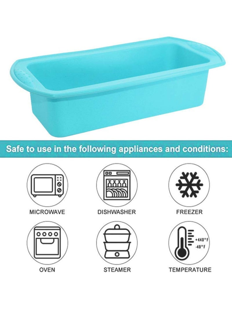 Bukela Silicone Loaf Tin, Set of 2 Non Stick Silicone Bread Tin Loaf Pan Bread Baking Mould BPA-Free for Cakes Breads Meatloaf Pie Pancakes Pizza and Quiche Homemade Cakes  - Image 5