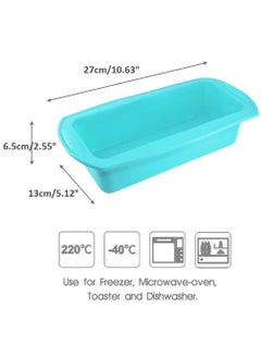 Silicone Loaf Tin, Set of 2 Non Stick Silicone Bread Tin Loaf Pan Bread Baking Mould BPA-Free for Cakes Breads Meatloaf Pie Pancakes Pizza and Quiche Homemade Cakes - pzsku/ZBB74226AB14B4CB62754Z/45/_/1734499731/f8c36cbd-0b4c-431a-a3b0-dc732017fc5f